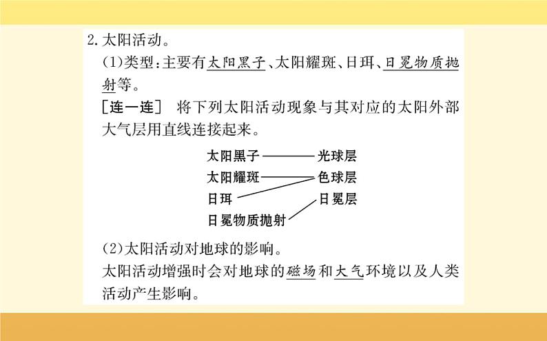 新教材2022版人教版地理必修第一册课件:第一章+第二节+太阳对地球的影响+06