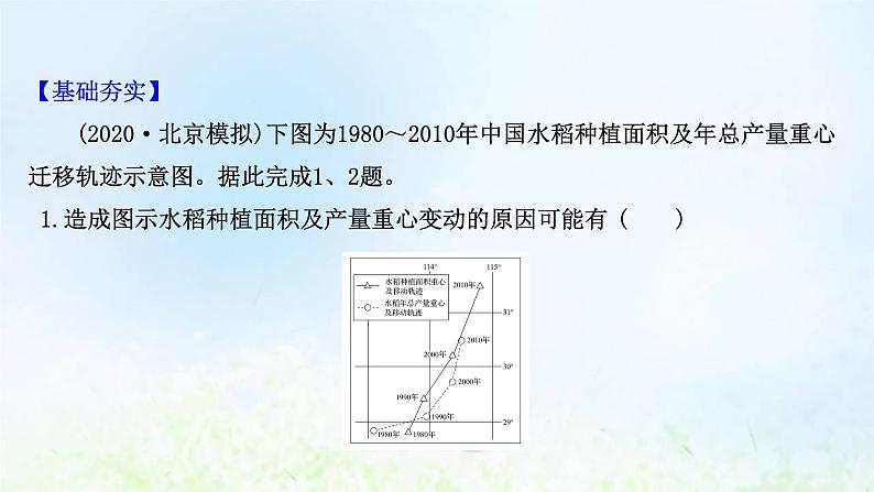 高考地理一轮复习课时作业四十八中国的耕地资源与粮食安全课件新人教版02