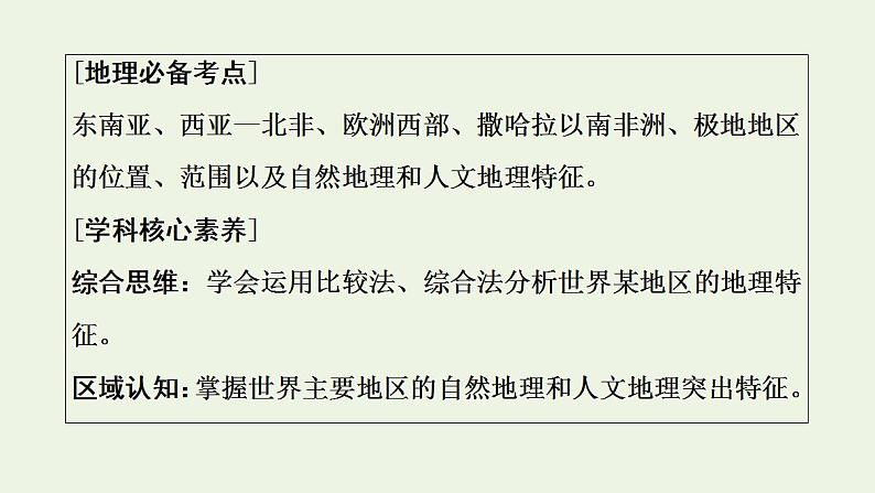 高考地理一轮复习第20章世界地理第1节世界地理分区课件中图版第2页