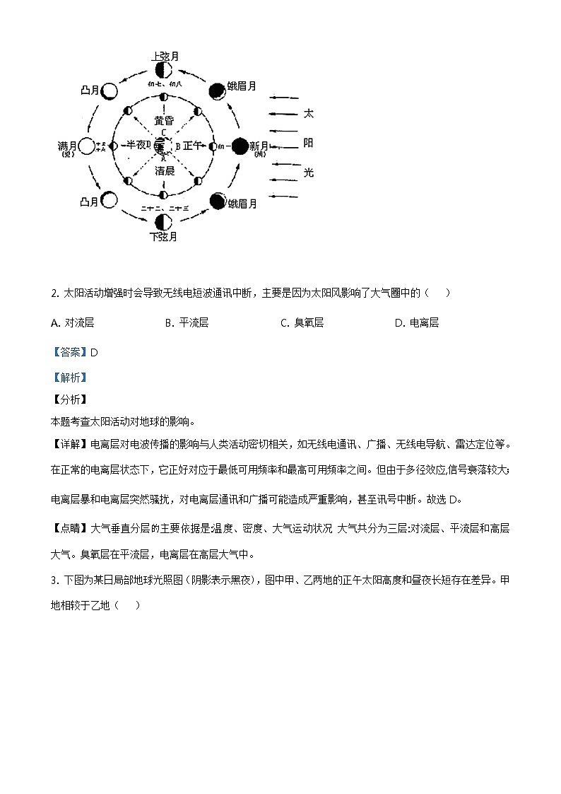 2021年上海市徐汇高三一模地理试卷及答案02
