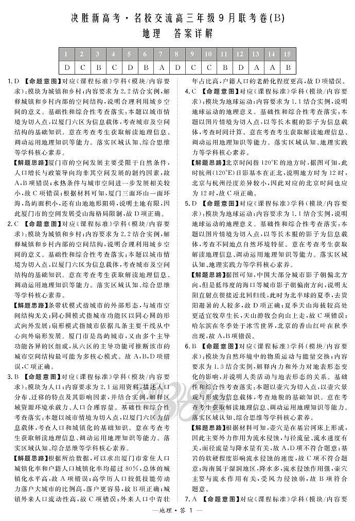 地理解析第1页