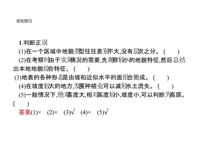新教材高中地理必修一第四章 第二节 地貌的观察 课件(20张PPT)第6页