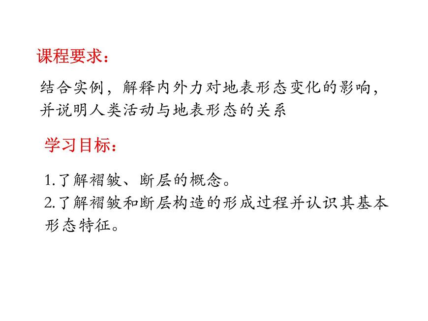 2.2構(gòu)造地貌的形成——地質(zhì)構(gòu)造與地貌課件PPT第2頁