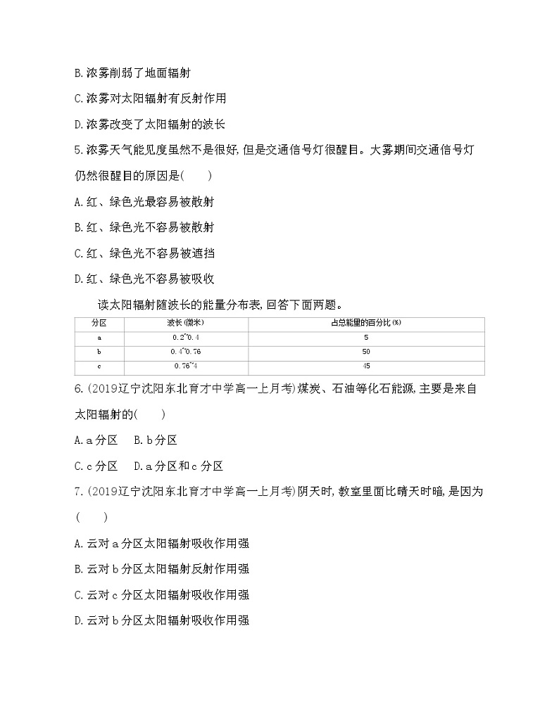 第二节 大气受热过程练习题02