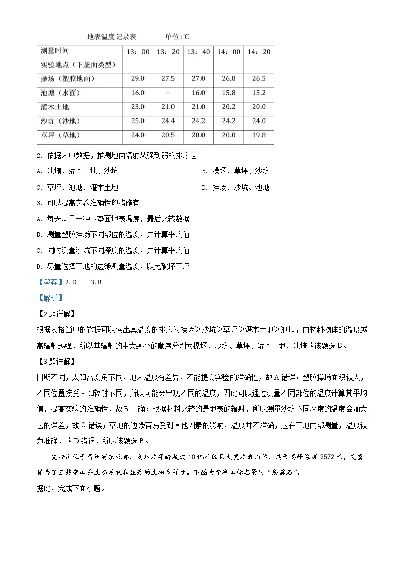 2020年北京市海淀区高考一模地理试题（含答案）02