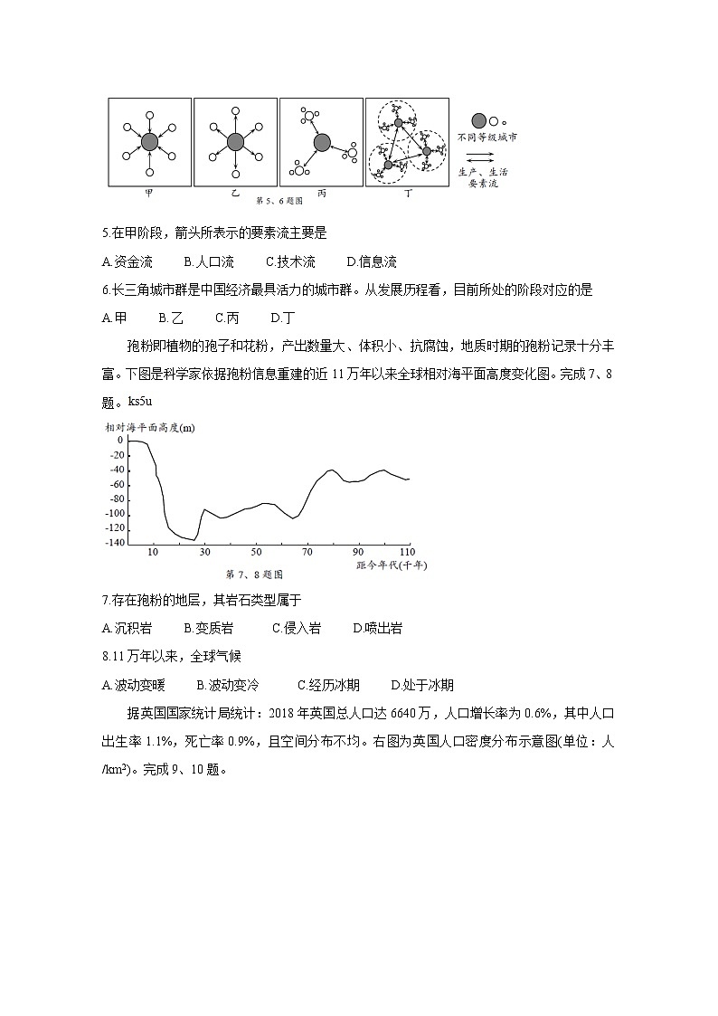 浙江省绍兴市2020届高三4月适应性考试(一模)地理试题第2页