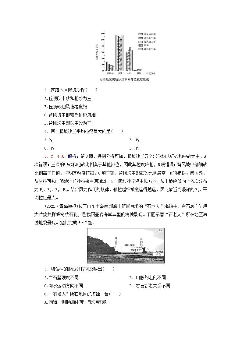 高考地理一轮复习课时练习17常见地貌类型地貌的观察含解析新人教版第2页