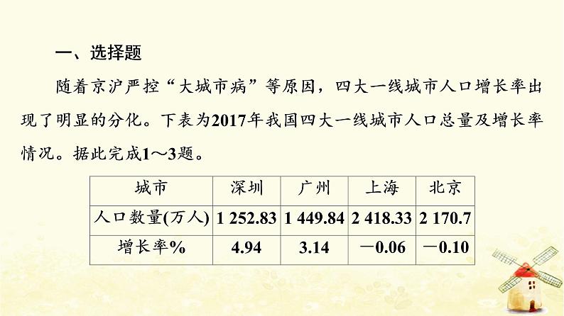高考地理一轮复习课时练习27人口迁移课件新人教版第2页