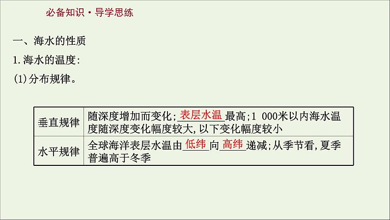 高考地理一轮复习第四章地球上的水第二节海水的性质海水的运动与海_气相互作用课件新人教版03