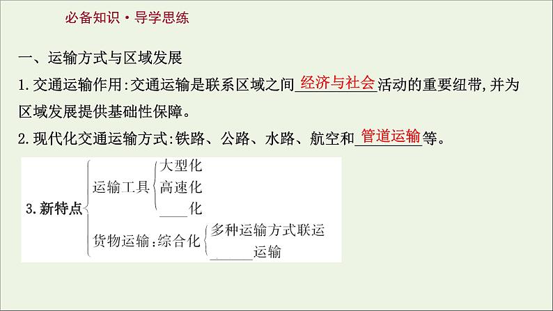 高考地理一轮复习第十一单元环境与发展第一节交通运输与区域发展课件鲁教版第3页