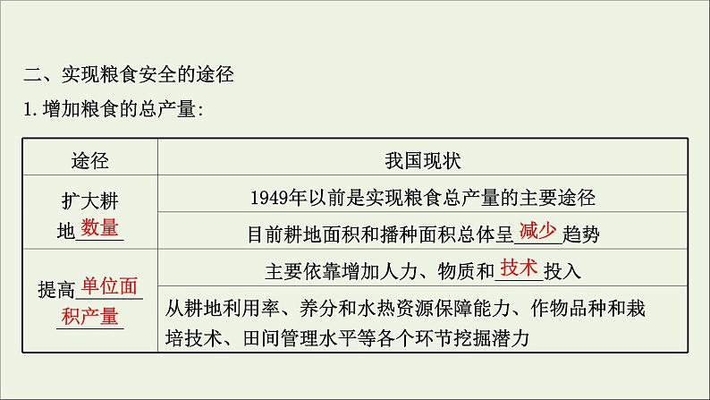 高考地理一轮复习第二十章资源安全与国家安全第二节中国的耕地资源与粮食安全课件新人教版第8页