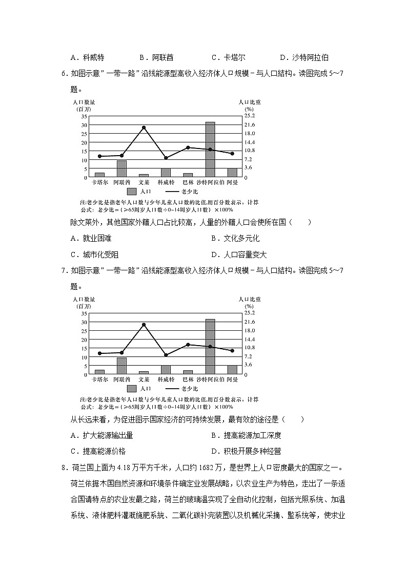 2021年湖南省岳阳市高考地理一模试卷(解析版)第3页