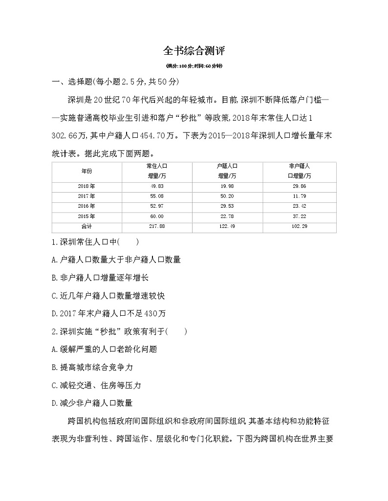 必修第二册综合测评01