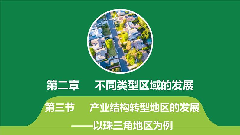 2.3产业结构转型地区的发展——以珠三角地区为例 课件PPT(鲁教版2019选择性必修2)01