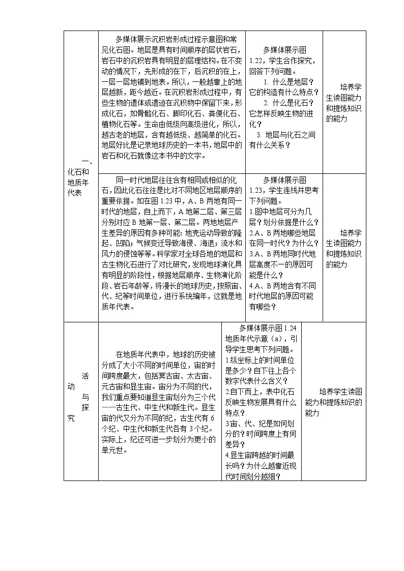 1.3 地球的历史7 教案 高中地理新人教版必修第一册(2021年)第2页