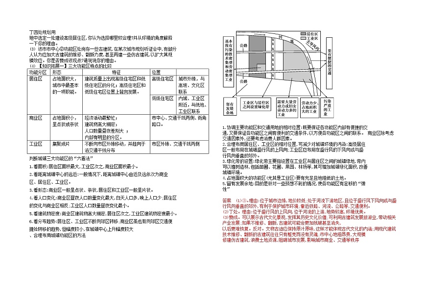 2020-2021学年高中地理新人教版必修第二册 第二章 第一节 乡村和城镇空间结构 导学案第2页