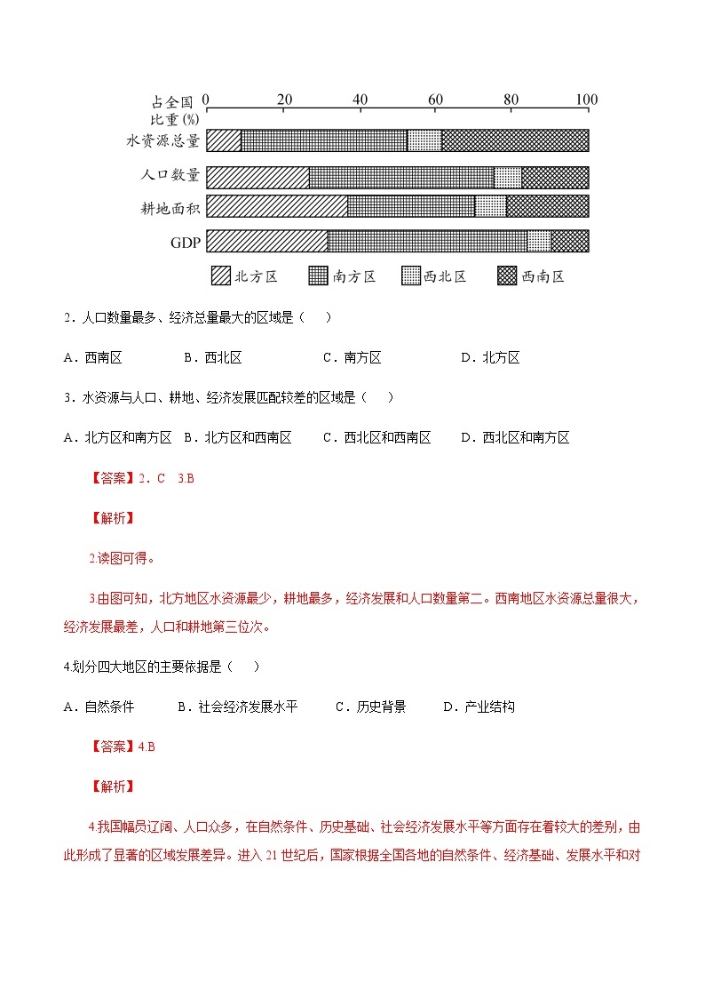 【新教材精创】4.2 我国区域发展战略（第1课时）同步训练（2）-湘教版高中地理必修第二册02