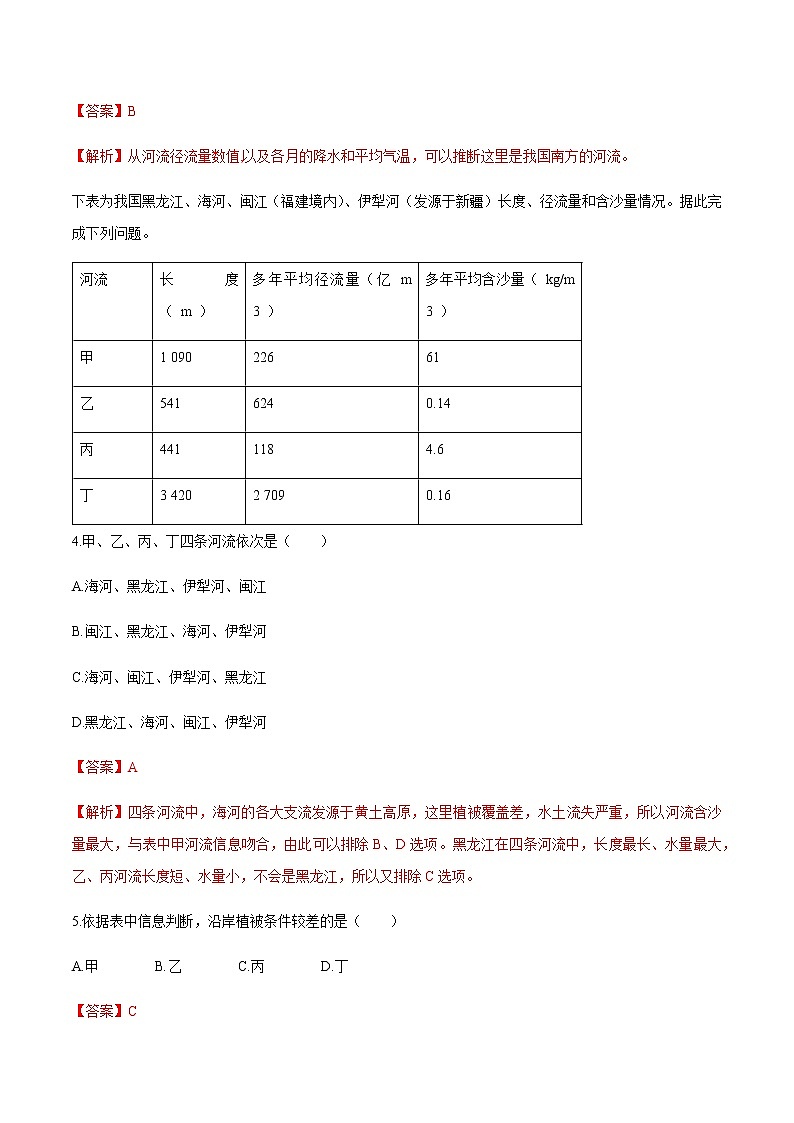 【新教材精创】4.1 水循环同步练习(1)(解析版)第2页