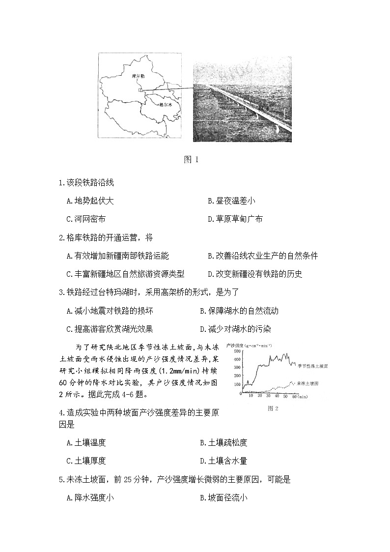 河南省洛阳市2021届高三下学期第二次统一考试文科综合地理试题含答案02
