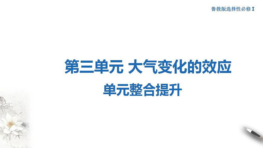 【新教材精創(chuàng)】第三單元 大氣變化的效應(yīng)（單元整合提升）復(fù)習(xí)課件-魯教版高中地理選擇性必修Ⅰ (1)第1頁