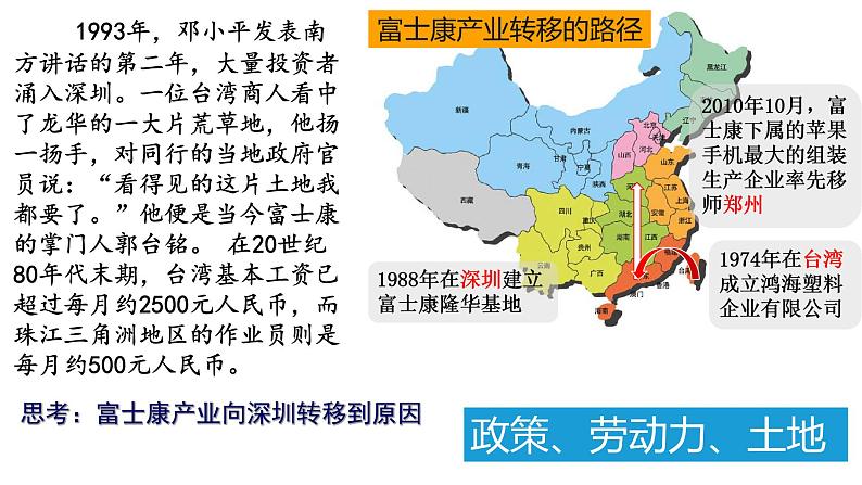 3.1产业转移对区域发展的影响(第一课时) 课件湘教版(2019)高中地理选择性必修二第5页