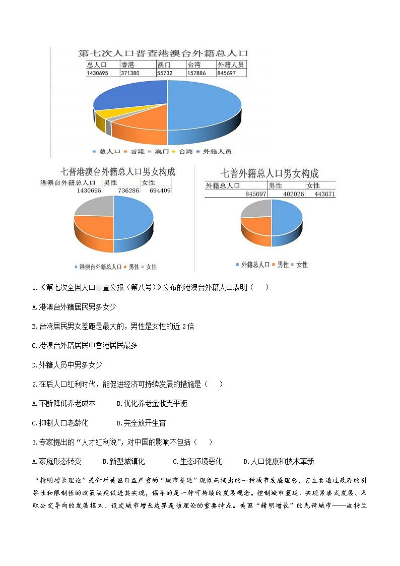 湖北省新高考联考协作体2021-2022学年高三上学期期末地理试题第2页
