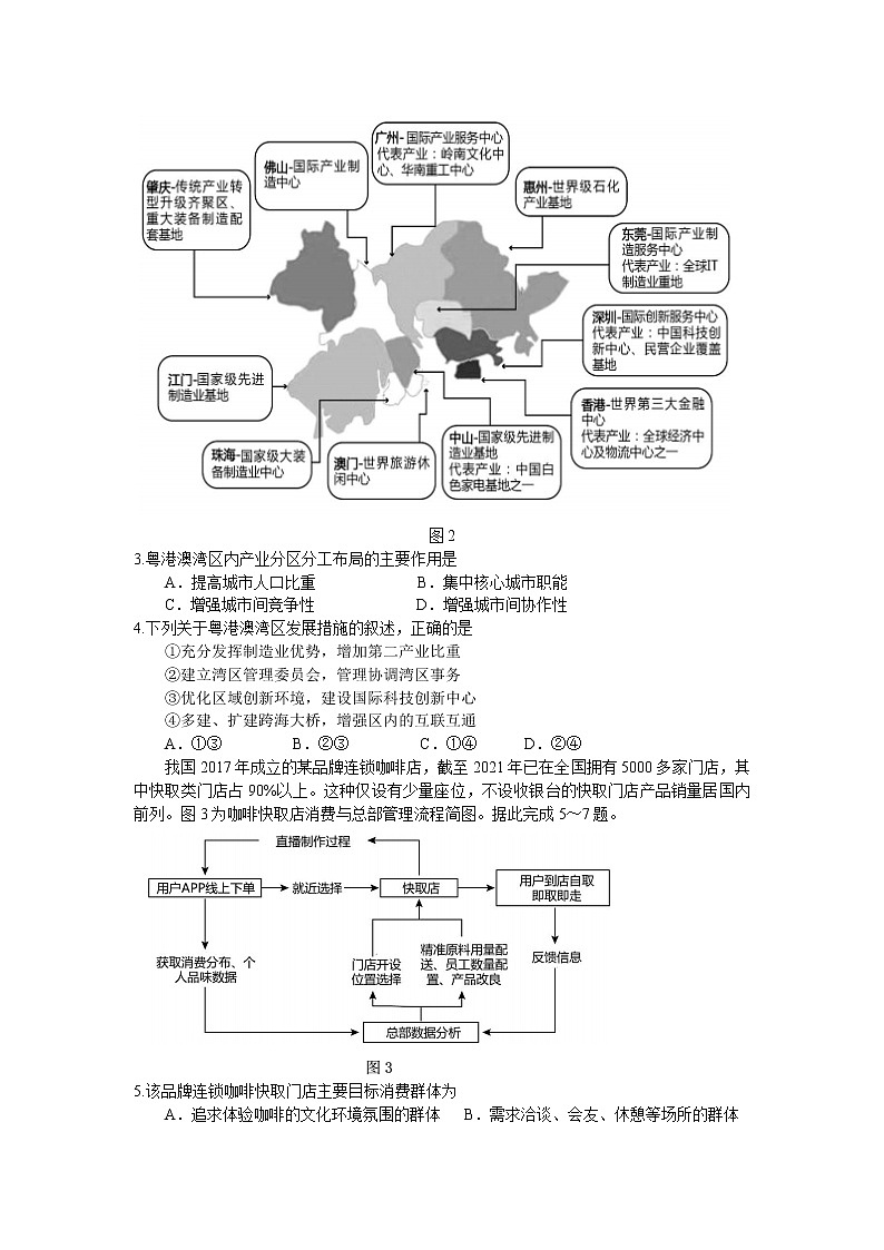 辽宁省大连市2022届高三上学期期末双基测试地理试题含答案第2页