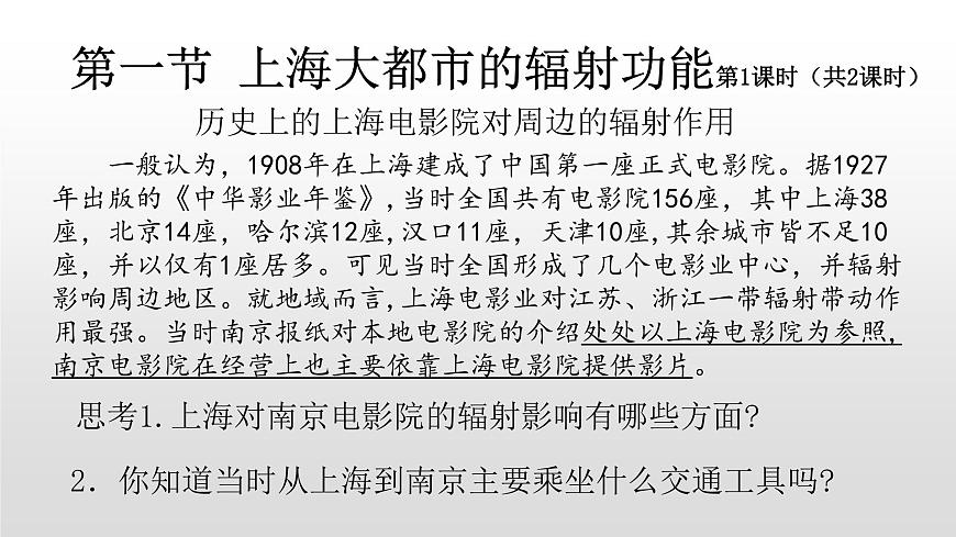 2022中圖版2019必修22.1第一節(jié)上海大都市的輻射功能52張PPT第1頁(yè)