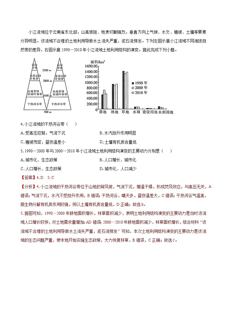 2.1耕地資源與國(guó)家糧食安全（練習(xí)）　高中地理新湘教版選擇性必修3（2022年）第2頁(yè)