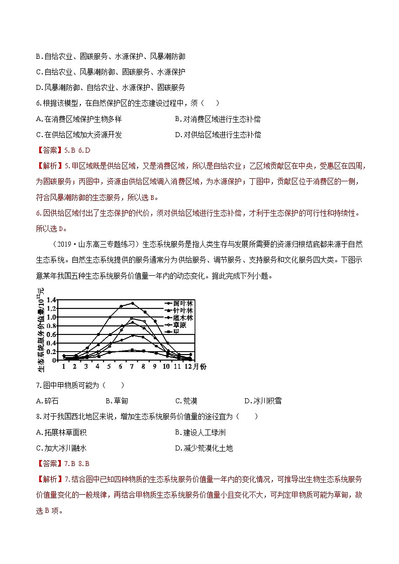 1 自然环境的服务功能 同步练习 高中地理新人教版选择性必修3(2022年)第3页