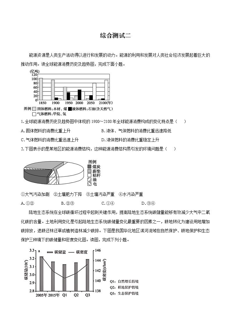 綜合檢測(cè)二　高中地理新湘教版選擇性必修3第1頁(yè)