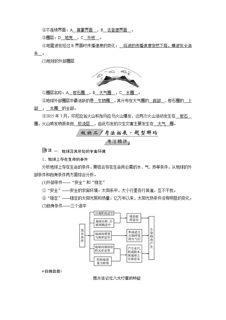 2022届高三高考地理全国通用版一轮专题复习 第3讲 地球的宇宙环境太阳对地球的影响 学案第3页