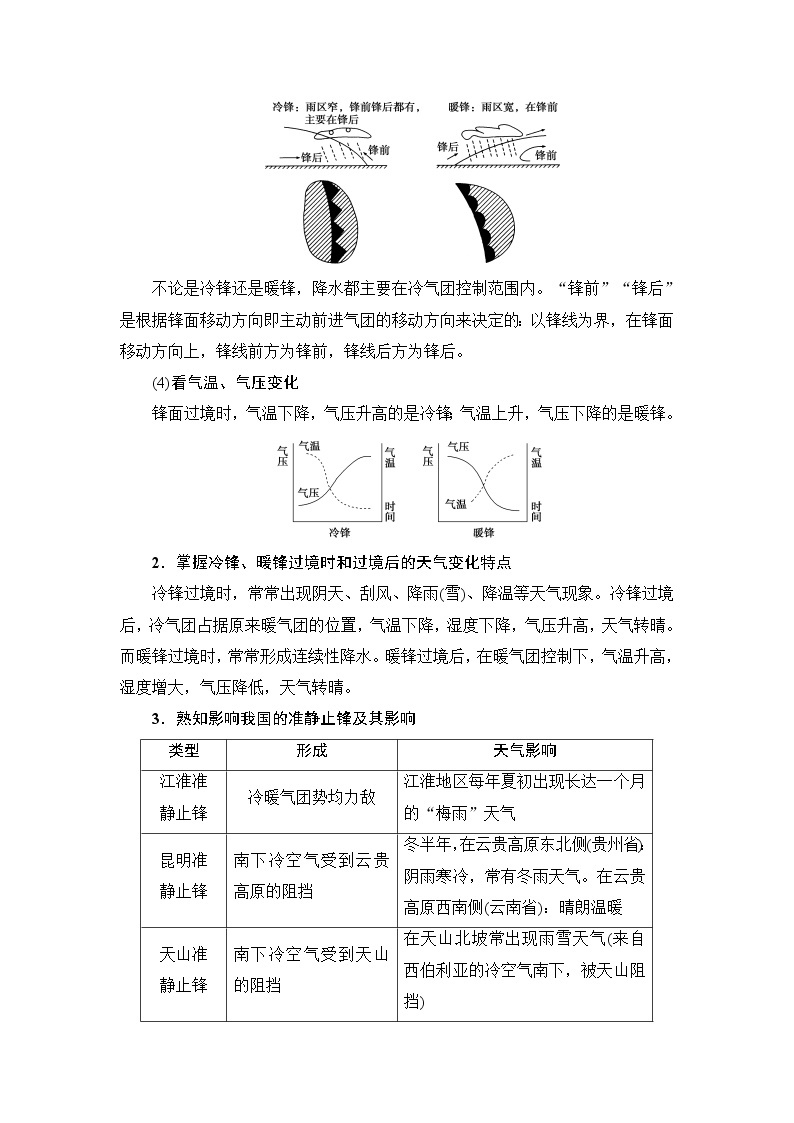 2022届高三高考地理全国通用版一轮教材复习 第2章 第3节 常见天气系统  学案03