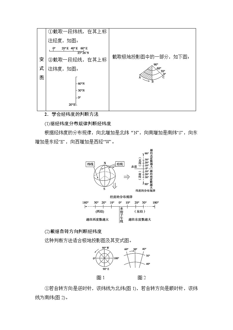2022届高三高考地理全国通用版一轮教材复习 第1章 第1节 地球与地球仪 学案03