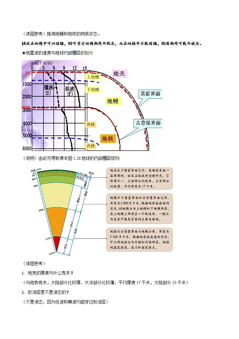 2020-2021學年高中地理新人教版必修第一冊1.4地球的圈層結(jié)構(gòu)（教案）學案第3頁