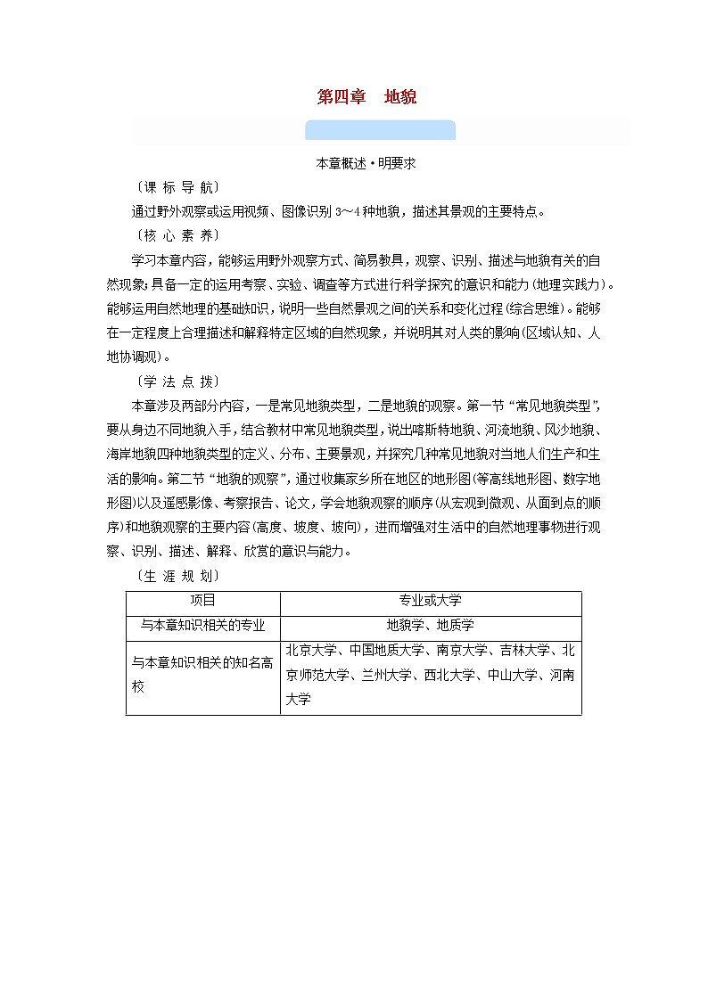 高中地理第4章地貌第1节第1课时喀斯特地貌和河流地貌课件+学案+作业新人教版必修第一册01