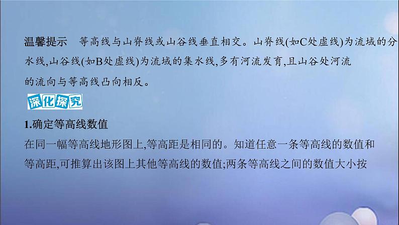 江苏专用高考地理总复习第一单元地球与地图第二讲等高线地形图课件第7页