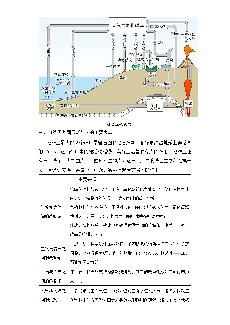 2022屆高三地理二輪專題復(fù)習(xí) 學(xué)案 微專題 碳循環(huán)第2頁(yè)