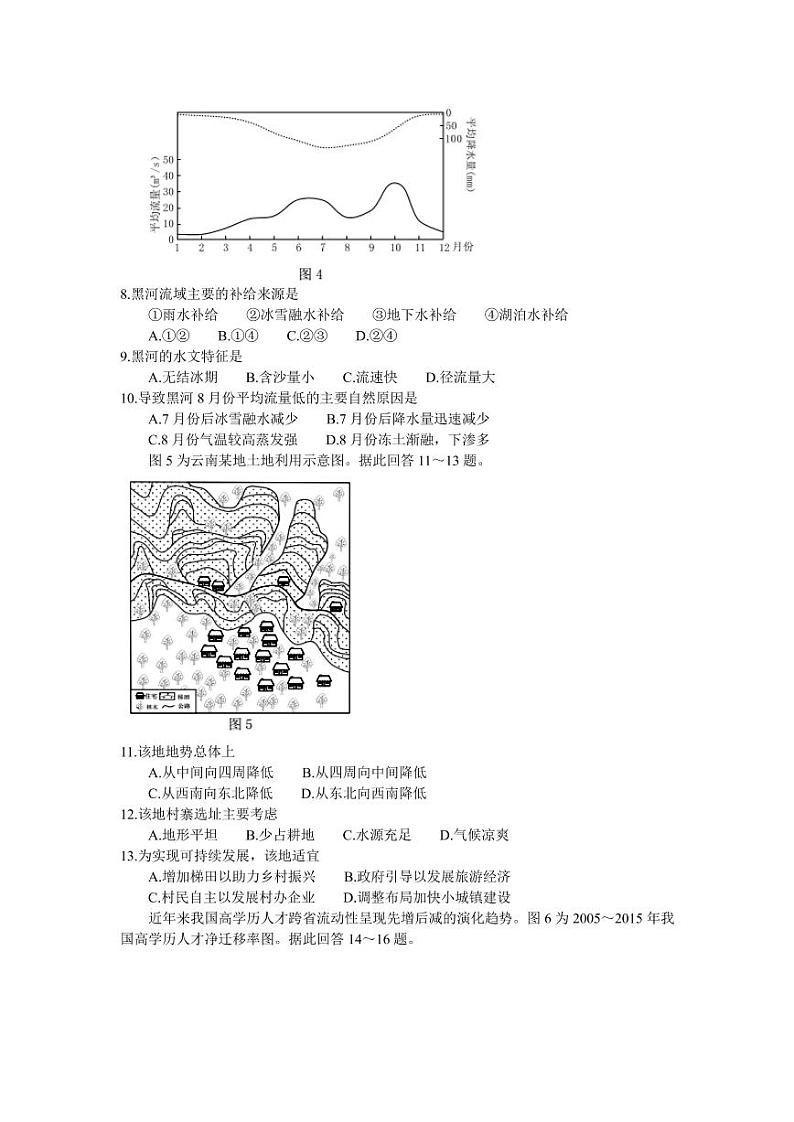 2022连云港高三二模试卷及答案――地理03