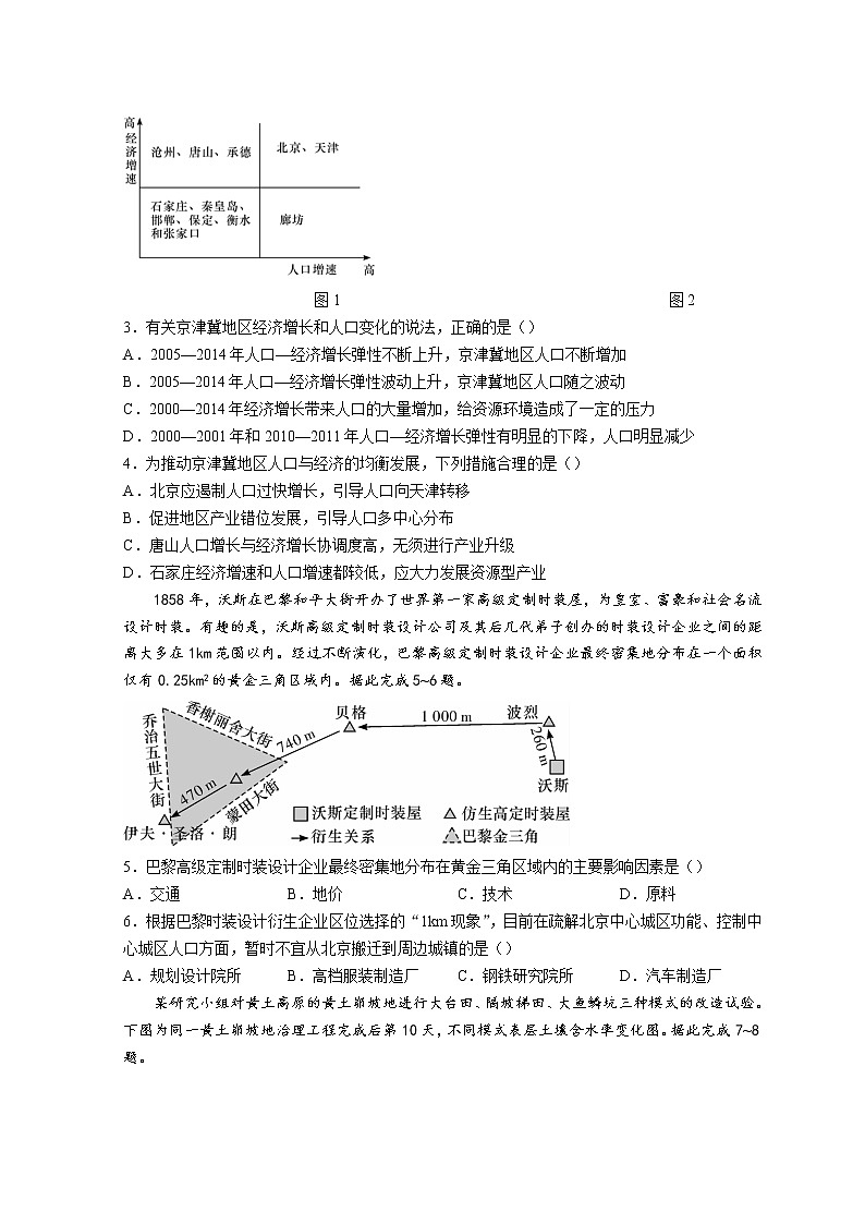 2022长沙湖南师大附中高三下学期第七次月考地理试题含解析第2页