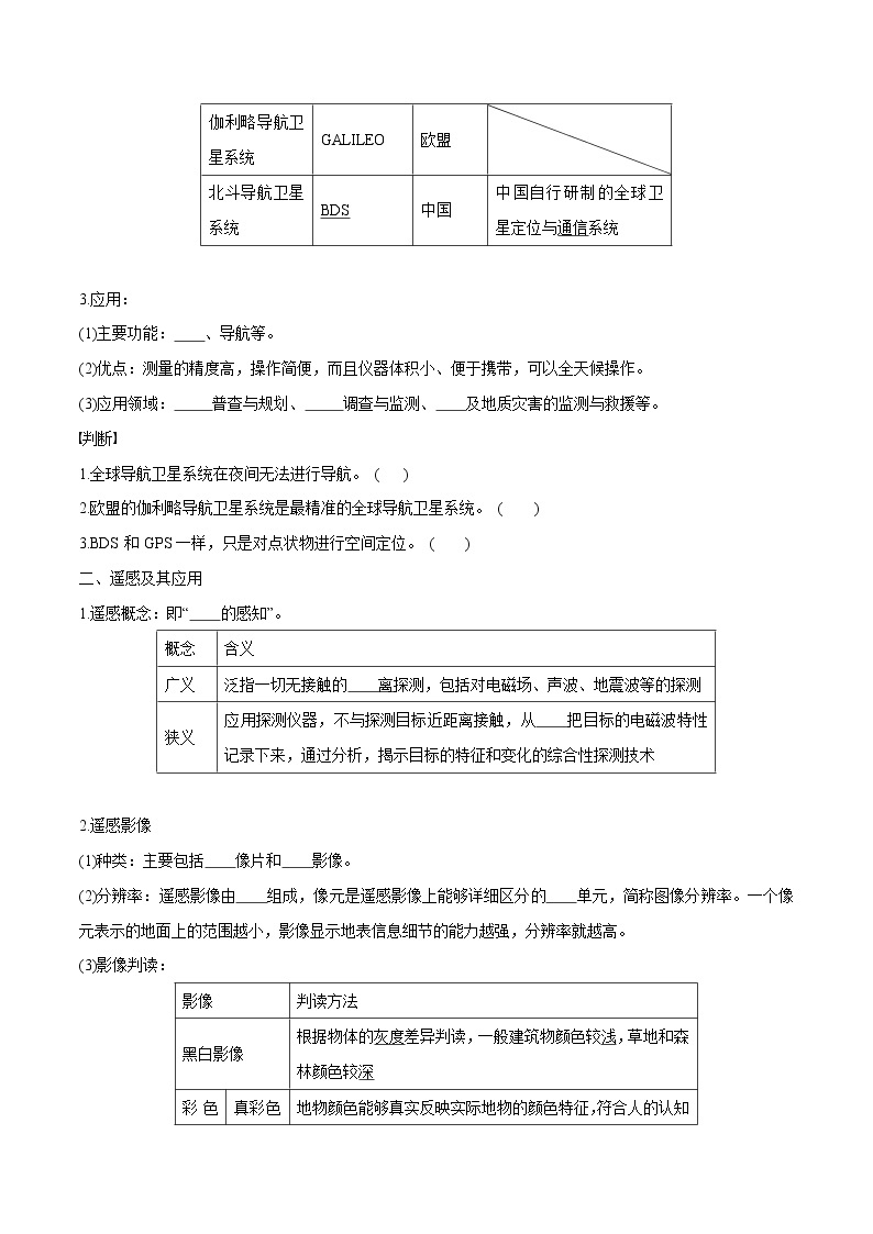 4.2 地理信息技术的应用导学案（2）-中图版高中地理必修第一册02