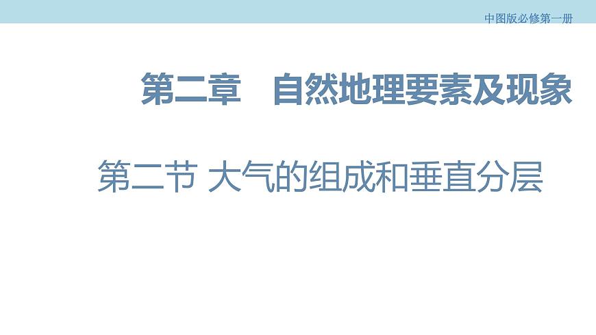 2.2 大氣的組成和垂直分層課件（1）-中圖版高中地理必修第一冊(cè)(共29張PPT)第1頁(yè)