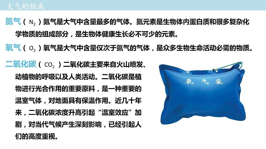 2.2 大氣的組成和垂直分層課件（1）-中圖版高中地理必修第一冊(cè)(共29張PPT)第8頁(yè)