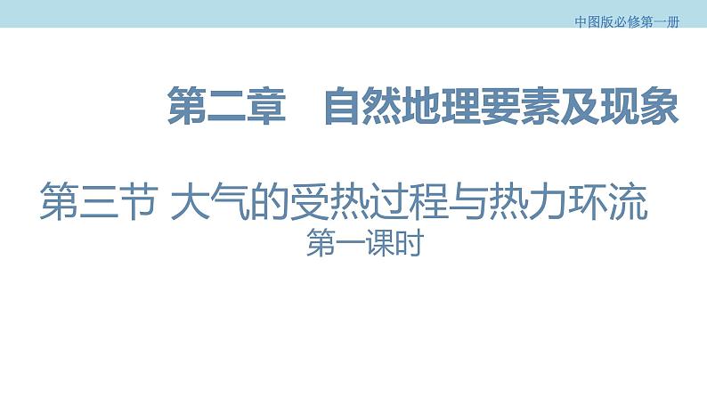 2.3.1 大气的受热过程与热力环流课件(1)-中图版高中地理必修第一册 (共35张PPT)第1页