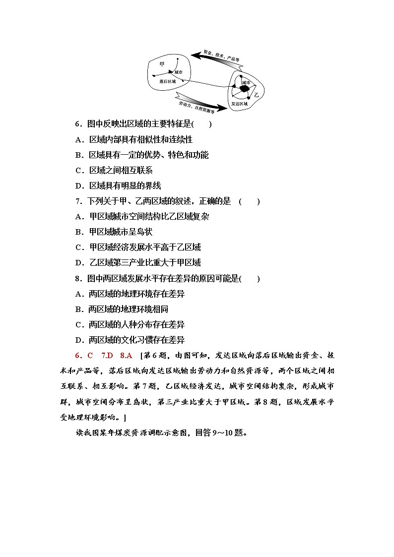 课时分层作业11 分析区域联系 同步练习-鲁教版(2019)选择性必修二高中地理03