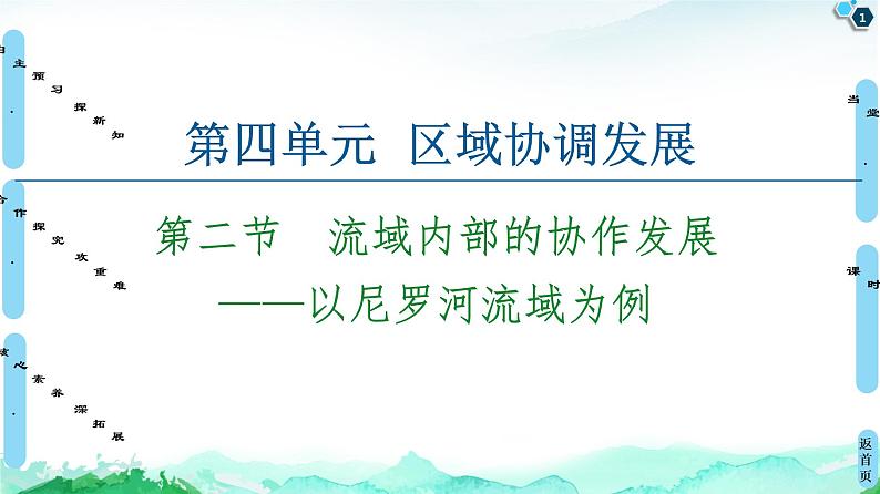 第4单元 第2节 流域内部的协作发展 ——以尼罗河流域为例 课件-鲁教版(2019)选择性必修二高中地理01