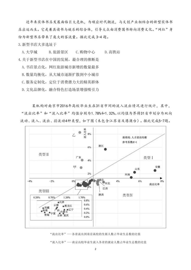 2022届广东省华附、省实、广雅、深中高三上学期期末四校联考试题地理试卷PDF版含答案02