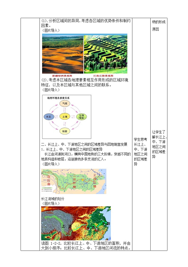 1.2  區(qū)域差異與因地制宜  教學設計第3頁