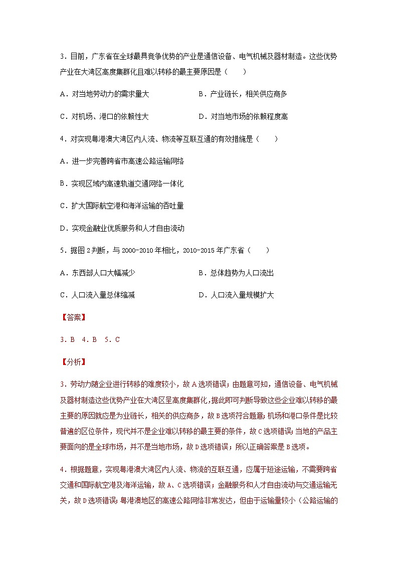 1.3区域联系与区域协调发展(精选练习)-2020-2021学年高二地理同步备课系列(新教材湘教版选择性必修2)03