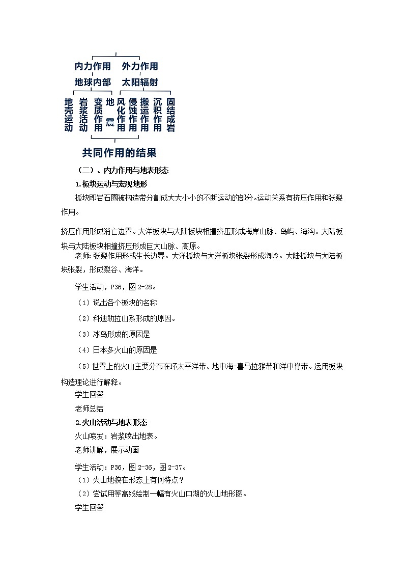 2020-2021学年湘教版(2019)高中地理选择性必修一 2.2 地表形态的变化 教案102